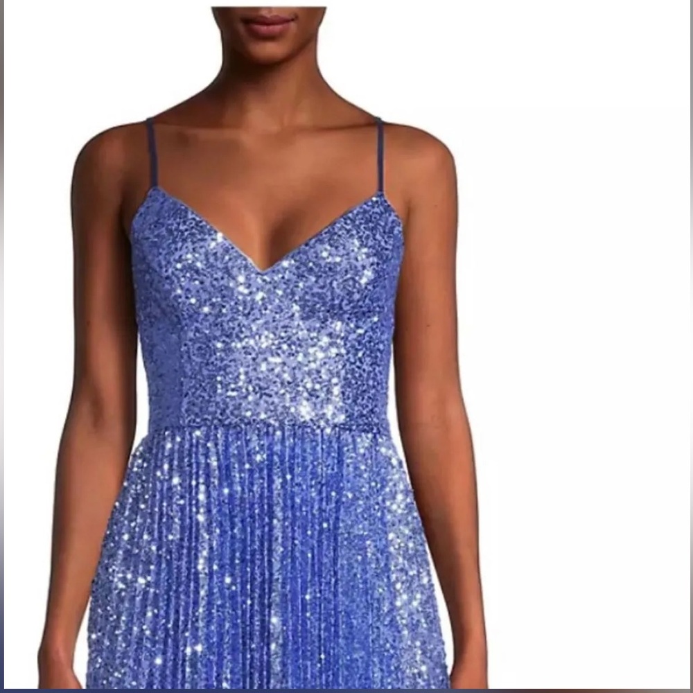 Aidan Mattox Blue Sequin Sz 2